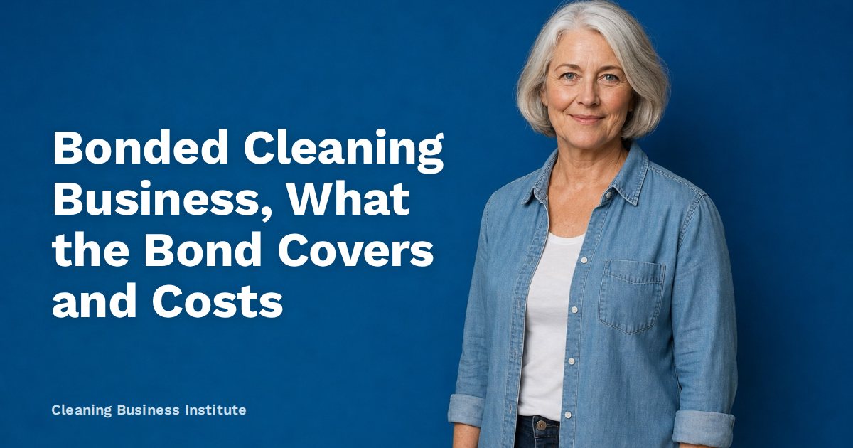 Bonded Cleaning Business, What the Bond Covers and Costs