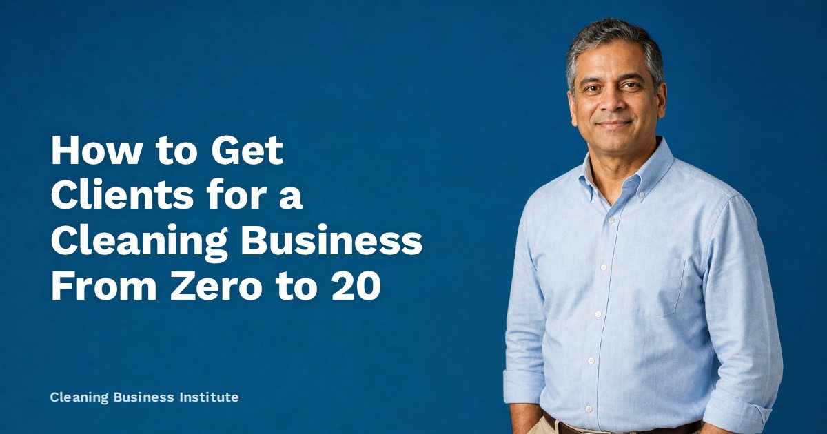 How to Get Clients for a Cleaning Business From Zero to 20