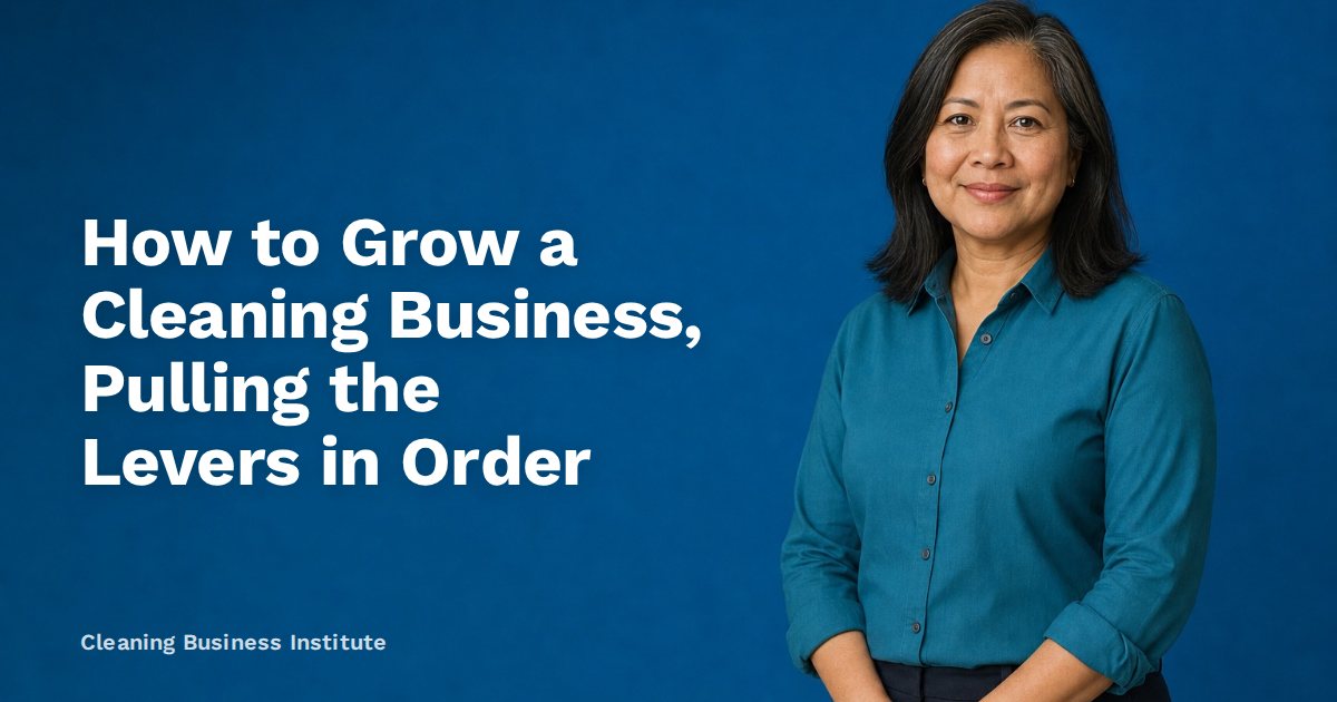 How to Grow a Cleaning Business, Pulling the Levers in Order
