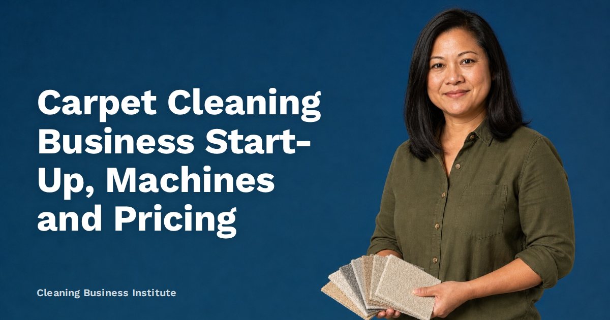 Carpet Cleaning Business Start-Up, Machines and Pricing