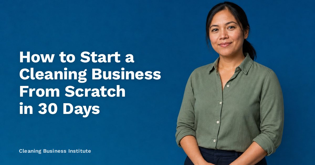 How to Start a Cleaning Business From Scratch in 30 Days