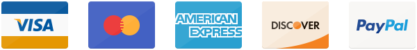 Visa, Mastercard, American Express, and other secure payment options