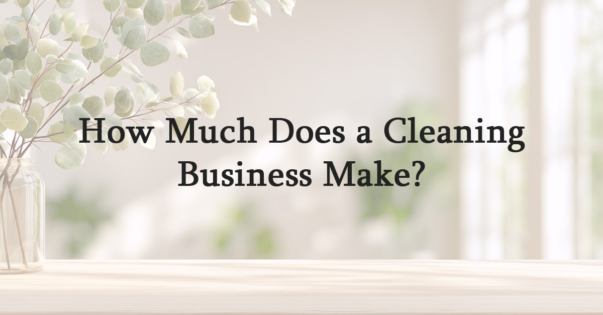 How Much Does a Cleaning Business Make?